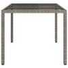 Garden Dining Table Gray 59.1" x 35.4" x 29.5" Poly rattan - 4 of 4