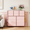 12 Dresser for Bedroom, Chest of Drawers for Bedroom with Side Pockets and Hooks, Fabric Storage Dresser, Sturdy Steel Frame, Wood Top - 2 of 4
