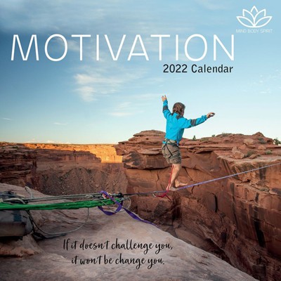 The Gifted Stationery 2021 - 2022 Monthly Wall Calendar, 16 Month, Motivation Theme with Reminder Stickers, 12 x 12 in