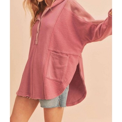 Women's Corduroy Contrast Pullover - AEMI + CO