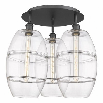 Vaz - 3 Light Flush Mount In Industrial Style-19.5 Inches Tall and 21.75 Inches Wide