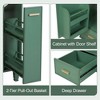 Chic Crate-24" Modern Bathroom Vanity – Sink & Deep Drawer | 2-Tier Pull-Out Basket | Solid Wood Frame | Green - 4 of 4