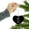 Shelby Cobra Logo Heart Love Wood Christmas Tree Holiday Ornament - 3 of 3