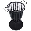 vidaXL Garden Fire Pit Basket with BBQ Grill Steel 19 in. - 3 of 4