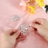 Unique Bargains Women's Rhinestone Shoe Buckle 1.97"x1.57" Silver Tone 2 Pcs - 3 of 4