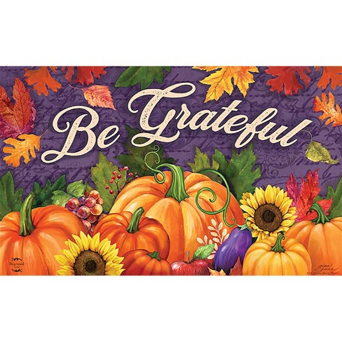 Briarwood Lane Thanksgiving Doormat 30x18 Indoor Outdoor Be Grateful Fall For Thanksgiving Doormat - image 1 of 4