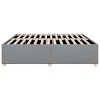 vidaXL California King Bed Frame - Light Gray - Modern Fabric Upholstered Bedstead - 4 of 4