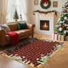 Christmas Living Room Rug, Plaid Aesthetic Printed Christmas Rugs, Soft Xmas Washable Rug for Bedroom Dining Room, Area Rug Carpets for Under Table - 3 of 4