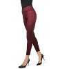 Memoi Native American Inspired Shaping Leggings Burgundy M-L - 4 of 4