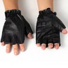 Alpine Swiss Mens Fingerless Gloves Genuine Leather for Workout Training Riding - 4 of 4