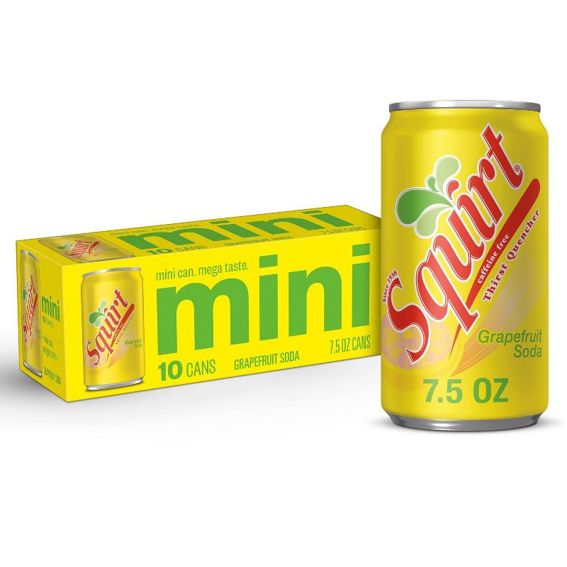 Squirt Soda - 10pk/7.5 fl oz Mini Cans, 1 of 8