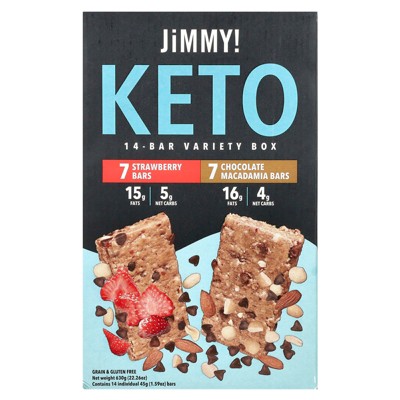 JiMMY! Be Lean, Bars with Benefits, Protein Bar, Variety Box, 14 Bars, 1.59 oz (45 g) Each