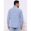 INSPIRE CHIC Men's Long Sleeve Checked Point Collar Plaid Dress Shirt - 3 of 4
