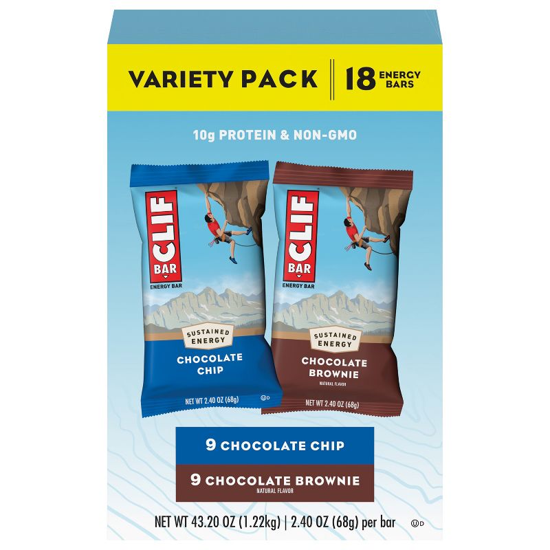 CLIF Bar Variety Pack Chocolate Chip and Chocolate Brownie Energy Bars - 43.2oz, 3 of 10