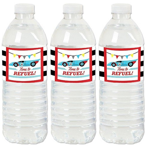  20 Train Birthday Water Bottle Labels Red, Blue : Handmade  Products