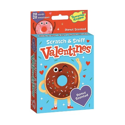 MindWare Donut Scratch & Sniff Donut Scented Valentines - 28 Cards, 28 Envelopes