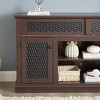 Kumasinova Embossed Pattern TV Stands for TV up to 65",Media Dresser with 2 Doors,2 Drawers&Shelves,Versatile TV Console for Living Room - 4 of 4