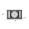 HomeRoots 80" X 56" Black And White Cotton Hanging Tapestry - 3 of 4
