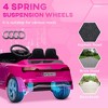 Qaba Audi Q8 e-tron Sportback Licensed 12V Kids Ride on Car, Battery Powered Kids Electric Car w/ Remote, 4 Spring Suspension Wheels - 4 of 4