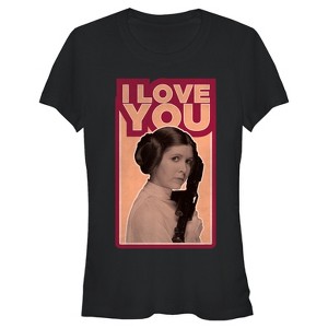 Juniors Womens Star Wars Princess Leia Quote I Love You T-Shirt - 1 of 3