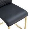 Modern Dining Room Chairs With Metal Legs Upholstered PU Leather High Back Chairs For Kitchen Dining Room Living Room Pack Of 4 - 3 of 4
