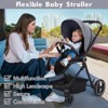 Baby Stroller, Foldable Stroller - High Landscape Pushchair for Newborn & Toddler, Convertible Pram with Reversible Backrest - 2 of 4