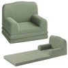 GustoWave Kids Couch, 2-in-1 Toddler Couch Fold Out, Convertible Sofa to Lounger with Wave Design, Foam Kids Chair - 2 of 4