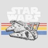 Womens Star Wars Millennium Falcon 77' Vintage Stripes Racerback Tank - 2 of 4