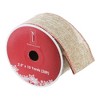 Northlight Pack of 12 Beige and Red Trim Wired Christmas Craft Ribbons - 2.5" x 120 Yards - 3 of 3