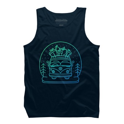 Men's Design By Humans Christmas Van By VEKTORKITA Tank Top