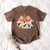 Simply Sage Market Cow Pumpkin Coquette Distressed Garment Dyed Tee - 3 of 4