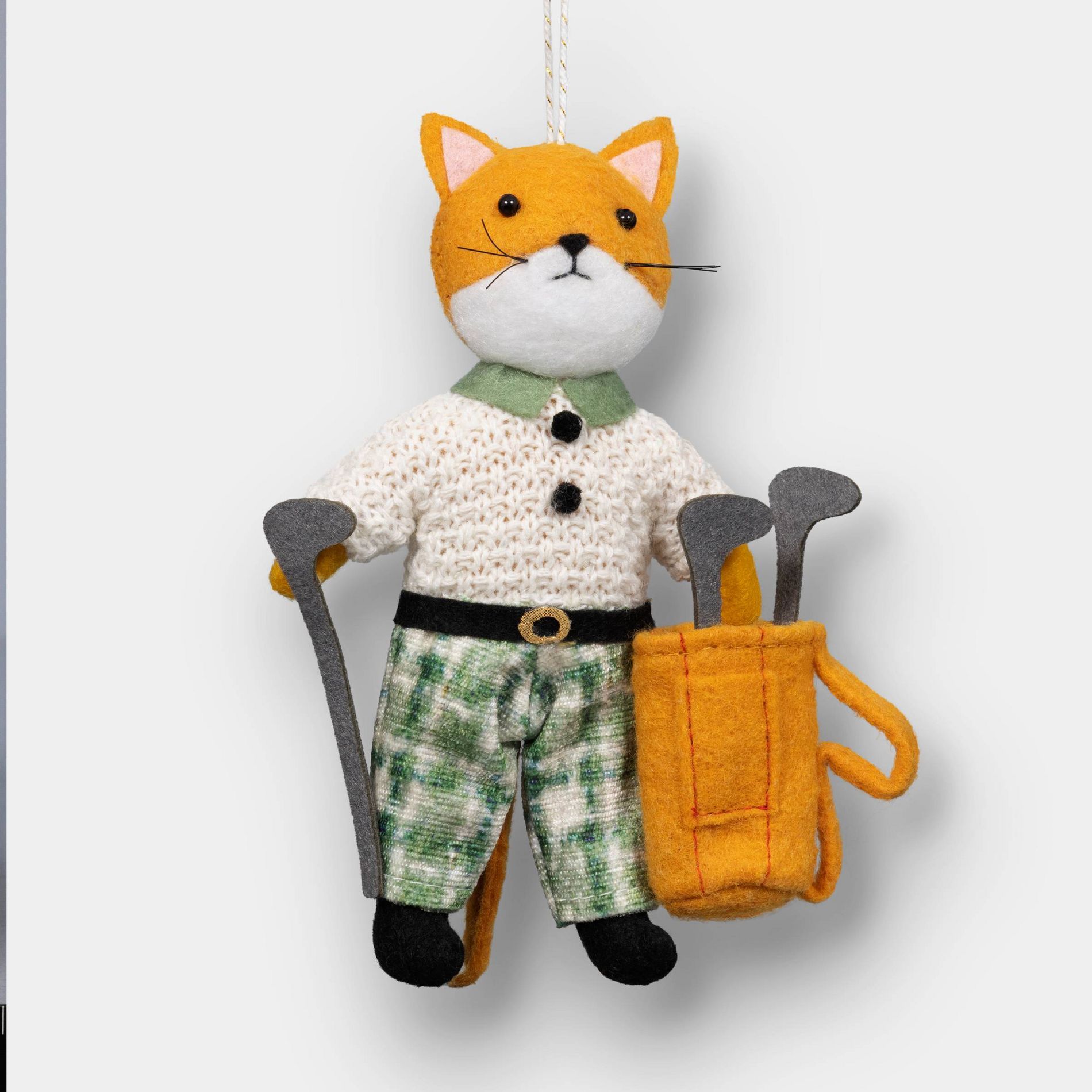 Fabric Golf Fox Christmas Tree Ornament - Wondershop™