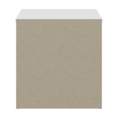 Matte White Modern 2-Drawer Nightstand with Silver Pulls