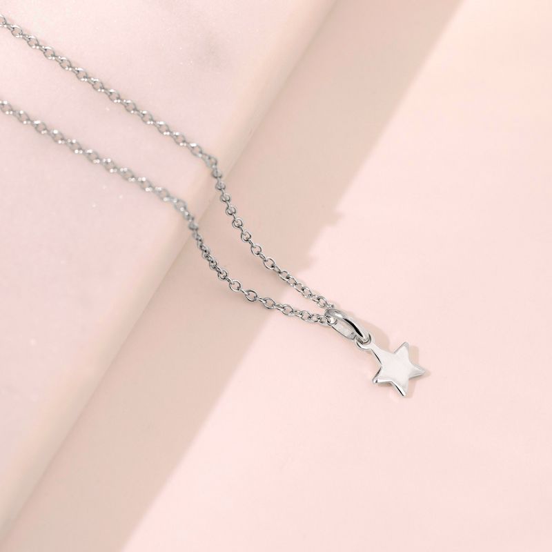 Girls' Delicate Star Sterling Silver Necklace - In Season Jewelry, 5 of 6