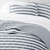FIONECA Quilt Set- Lightweight - All Season Coastal Stripe Bedding - 3 of 4