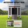 VEVOR Outdoor Cat House Weatherproof, Feral Cat Shelter for Multiple Cats, Outdoor Wooden Cat Rabbit House with PVC Door Flaps and Open Roof - 4 of 4