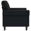 2-seater Sofa Black Faux leather, Metal, Foam 2-seater Durable vidaXL - 4 of 4