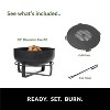 Good Directions Viking 32" XXL Outdoor Fire Pit with Grill Plate Black - 4 of 4
