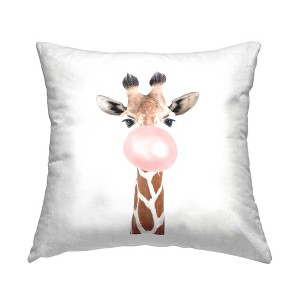 Stupell Industries Giraffe Blowing Bubblegum Wildlife, 18 x 18 - 1 of 3