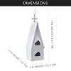 AuldHome Design White Enamel Coated Decorative Birdhouse; Farmhouse Birdhouse for Indoors or Outdoors - 2 of 4