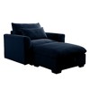 Modular Corduroy Sofa with Storage Ottoman & Deep Seat - 3 of 4