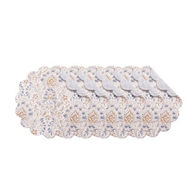 C&F Home Selma Round Placemats Set of 6, 17"