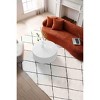 VYNXARIA Contemporary Round Coffee Table with Handcrafted Relief Design - 35.43 Inch White - 3 of 4