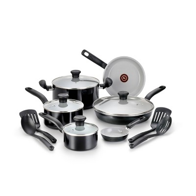 T-fal Initiatives Nonstick Cookware 10pc Set - Black : Target