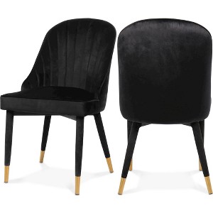 Meridian Furniture,Belle Velvet Dining Chair, Set of 2 - 1 of 4
