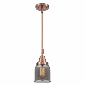 Bell - 1 Light Stem Hung Mini Pendant In Industrial Style-11.13 Inches Tall and 5 Inches Wide - 1 of 1