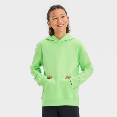 Boys' Fleece Hoodie Sweatshirt - All In Motion™ Feather Green Xl : Target