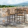 Outdoor Bar Stools Set of 2, 26 Inch All Weather HDPS Patio Counter Height Barstools with Back & Footrest, Aluminum Bar Stool Chairs - 4 of 4