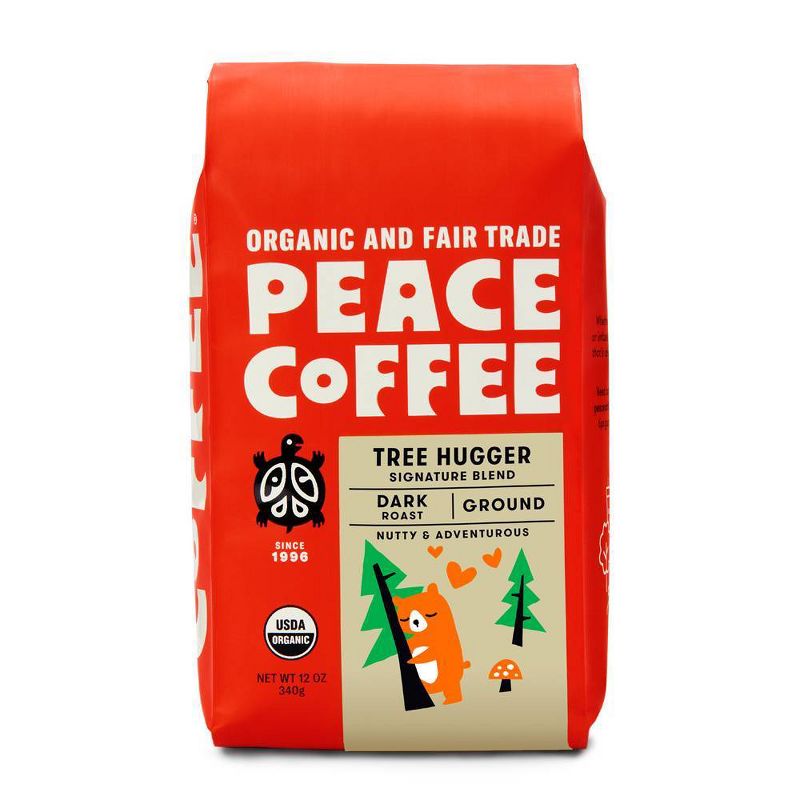 Peace Coffee Dark Roast Tree Hugger Ground Coffee - 12oz, 1 of 9