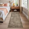 Washable Rugs,Area Rug for Living Room Bedroom, Washable Brown Rug Vintage Print Carpet - 3 of 4